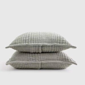 Quince Gray Textured Pillows